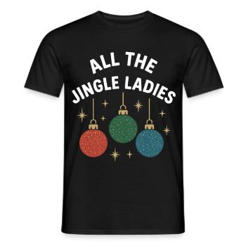 Tous les Jingle Ladies Noël Fun Design - T-shirt homme - noir - Devant - AI Model Male 178 light (178cm)