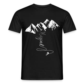 Morzine Ski Portes du Soleil Authentic Village - Men's T-Shirt - black - Front - AI Model Male 178 light (178cm)