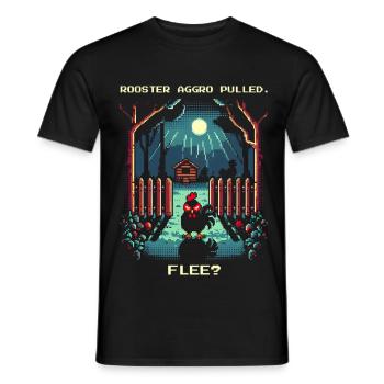 Aggro Tiré | Activer le vol ? - T-shirt homme - noir - Devant - AI Model Male 178 light (178cm)
