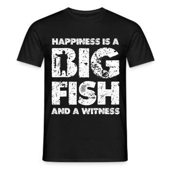 Gros Poissons Bonheur - T-shirt homme - noir - Devant - AI Model Male 178 light (178cm)