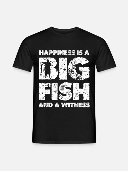 Big Pisces Happiness - Men's T-Shirt - black