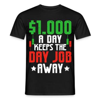 Aktien Börse Handeln Crypto Aktienmarkt Trader - Männer T-Shirt - Schwarz - Vorne - AI Model Male 178 light (178cm)