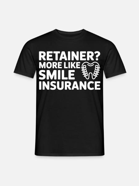 Retainer Leben Lächeln Schutz Kunst - Männer T-Shirt - Schwarz