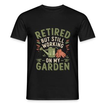 Humor Rentner - Männer T-Shirt - Schwarz - Vorne - AI Model Male 178 light (178cm)