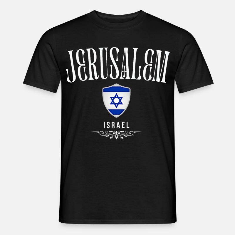 Souvenir Jerusalem, ich liebe Jerusalem - Männer T-Shirt - Schwarz