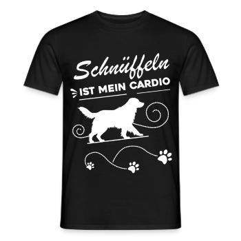 Schnüffeln ist mein Cardio Mantrailing - Männer T-Shirt - Schwarz - Vorne - AI Model Male 178 light (178cm)