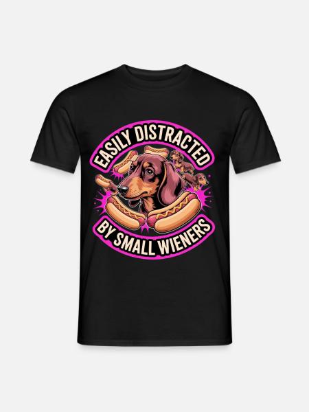 Easily Distracted By Small Wieners Unwearable - Männer T-Shirt - Schwarz