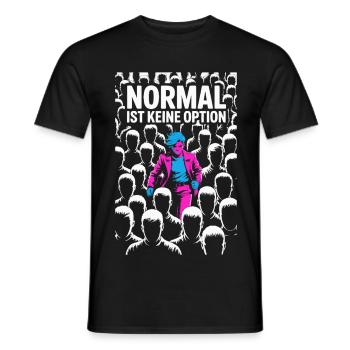 Normal ist keine Option Neon Popart - Männer T-Shirt - Schwarz - Vorne - AI Model Male 178 light (178cm)