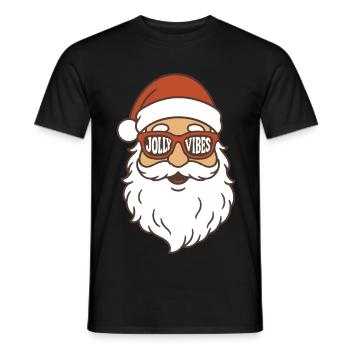 Jolly Vibes Père Noël Joie de Noël - T-shirt homme - noir - Devant - AI Model Male 178 light (178cm)