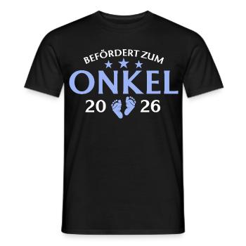Parrain 2026 Promu au rang d’oncle - T-shirt homme - noir - Devant - AI Model Male 178 light (178cm)