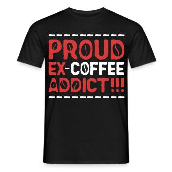 Kaffeeentzug Koffeinfrei Ex-Kaffeetrinker - Männer T-Shirt - Schwarz - Vorne - AI Model Male 178 light (178cm)