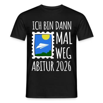 Ich bin dann mal weg | Abi 26 | Abitur Geschenk - Männer T-Shirt - Schwarz - Vorne - AI Model Male 178 light (178cm)