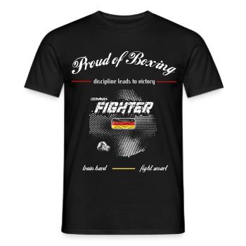 fighter germany - Proud of Boxing - Men's T-Shirt - black - Front - AI Model Male 178 light (178cm)