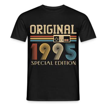Gamer 30. Geburtstag 30 Jahre Original 1995 - Männer T-Shirt - Schwarz - Vorne - AI Model Male 178 light (178cm)