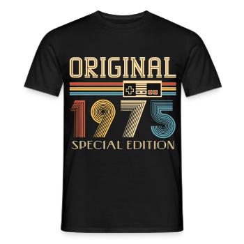 Gamer 50e anniversaire 50e anniversaire Original 1 - Men's T-Shirt - black - Front - AI Model Male 178 light (178cm)