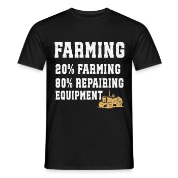 Landwirtschaft 20 % Landwirtschaft 80 % Reparaturausrüstung - Männer T-Shirt - Schwarz - Vorne - AI Model Male 178 light (178cm)