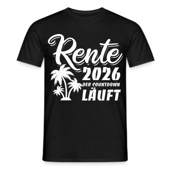 Pension 2026 - Retirement - The countdown is on - Men's T-Shirt - black - Front - AI Model Male 178 light (178cm)