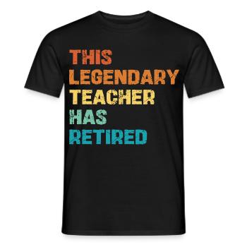 Legendary Lehrer Retirement - Männer T-Shirt - Schwarz - Vorne - AI Model Male 178 light (178cm)