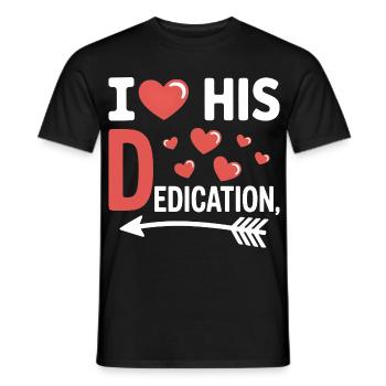 J’aime son dévouement, son partenaire d’amour drôle Spruc - T-shirt homme - noir - Devant - AI Model Male 178 light (178cm)