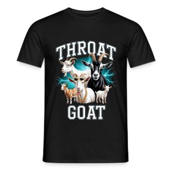 Throat Goat Meme Y2K Bootleg Unwearable - Männer T-Shirt - Schwarz - Vorne - AI Model Male 178 light (178cm)