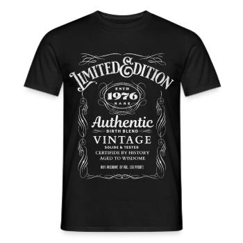 Vintage 1976 Limited Edition Design 50. Geburtstag - Männer T-Shirt - Schwarz - Vorne - AI Model Male 178 light (178cm)