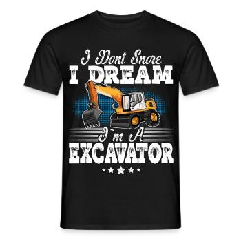 Opérateur d’excavatrice - T-shirt homme - noir - Devant - AI Model Male 178 light (178cm)
