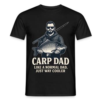 Carp dad just much cooler - Men's T-Shirt - black - Front - AI Model Male 178 light (178cm)