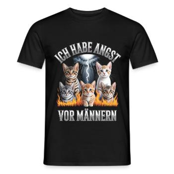I'm Afraid of Men Unwearable Bootleg - Men's T-Shirt - black - Front - AI Model Male 178 light (178cm)