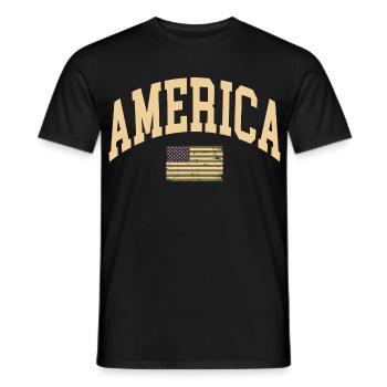 Drapeau camouflage de l’Amérique - T-shirt homme - noir - Devant - AI Model Male 178 light (178cm)