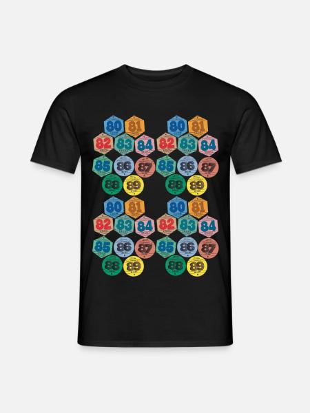 Vintage 80er Retro Auto Aufkleber - Männer T-Shirt - Schwarz
