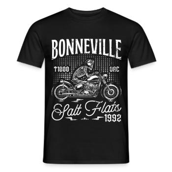 Bonneville Salt Flats Moto Anniversaire 1992 - T-shirt homme - noir - Devant - AI Model Male 178 light (178cm)