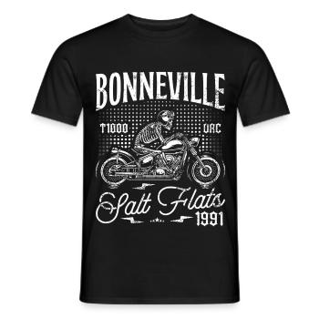 Bonneville Salt Flats Moto Anniversaire 1991 - T-shirt homme - noir - Devant - AI Model Male 178 light (178cm)