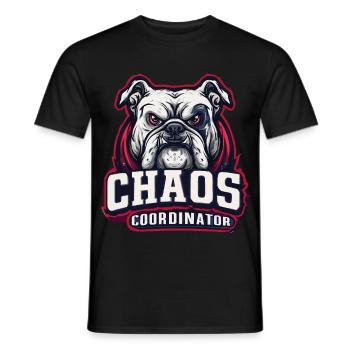 Bulldog Chaos Coordinator - Men's T-Shirt - black - Front - AI Model Male 178 light (178cm)
