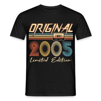 20e anniversaire 20e anniversaire Original 2005 - T-shirt homme - noir - Devant - AI Model Male 178 light (178cm)