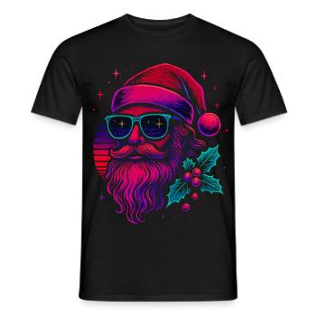 Cadeau du Père Noël vintage - T-shirt homme - noir - Devant - AI Model Male 178 light (178cm)