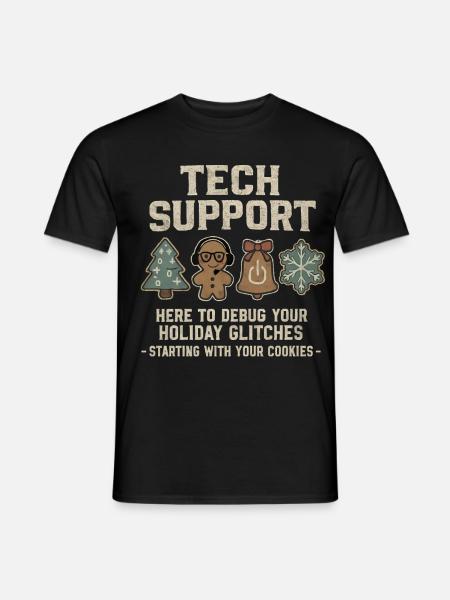 Support technique : Informaticien(ne) Sweat de Noël moche - T-shirt homme - noir