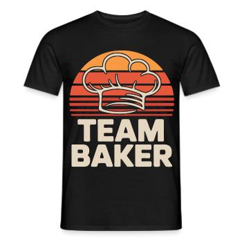 Team Baker Retro - Men's T-Shirt - black - Front - AI Model Male 178 light (178cm)