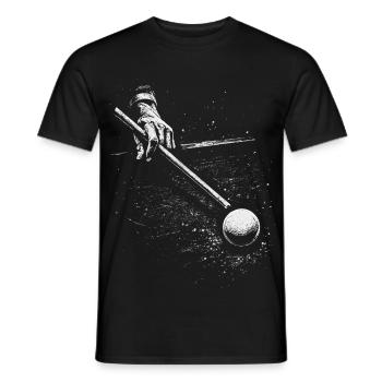Billiard Player Hand Pool Snooker Carom - Men's T-Shirt - black - Front - AI Model Male 178 light (178cm)