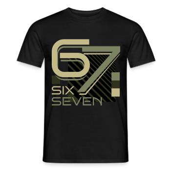 SixSeven - Männer T-Shirt - Schwarz - Vorne - AI Model Male 178 light (178cm)