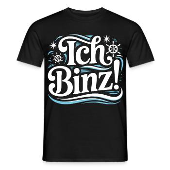 I Binz – Vacances en mer Baltique à Rügen - T-shirt homme - noir - Devant - AI Model Male 178 light (178cm)