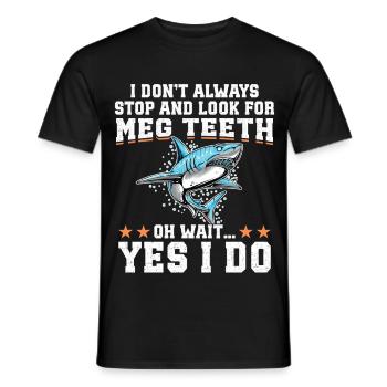 Mégalodon Mégalodon Collecteur de dents de requin - T-shirt homme - noir - Devant - AI Model Male 178 light (178cm)