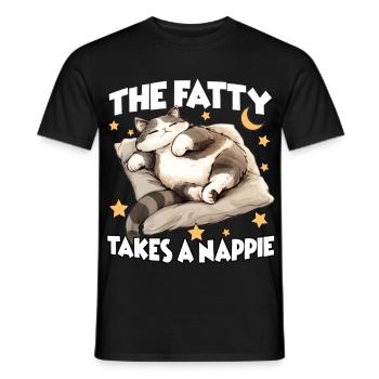 Chuck pour les mocassins et l’idée cadeau pour les amateurs de chats - T-shirt homme - noir - Devant - AI Model Male 178 light (178cm)