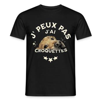 Ich kann nicht. Ich esse Trockenfutter. - Männer T-Shirt - Schwarz - Vorne - AI Model Male 178 light (178cm)