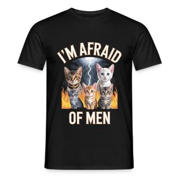 I'm Afraid Of Men Unwearable Bootleg - Men's T-Shirt - black - Front - AI Model Male 178 light (178cm)