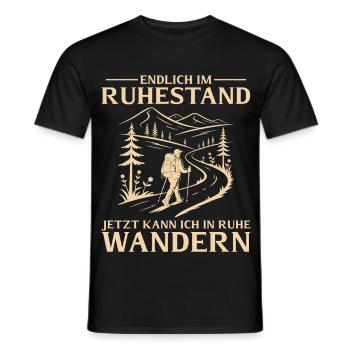 Retraités en randonnée de la paix - retraite - T-shirt homme - noir - Devant - AI Model Male 178 light (178cm)