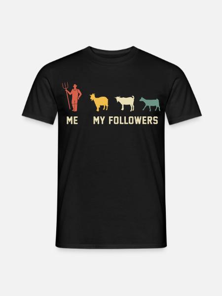 goat Me and my followers goats gift for goat lover - Men's T-Shirt - black