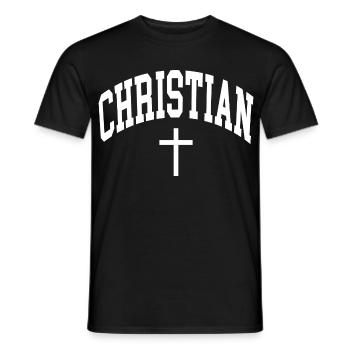 Christian Christ Christentum Christen - Männer T-Shirt - Schwarz - Vorne - AI Model Male 178 light (178cm)