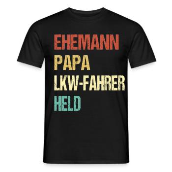 Truck Driver Dad - Men's T-Shirt - black - Front - AI Model Male 178 light (178cm)