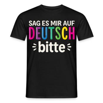 Germany Bilingual German Teacher - Men's T-Shirt - black - Front - AI Model Male 178 light (178cm)