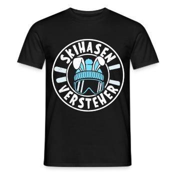 Skifahren SKIHASEN VERSTEHER Apres-Ski Party - Männer T-Shirt - Schwarz - Vorne - AI Model Male 178 light (178cm)